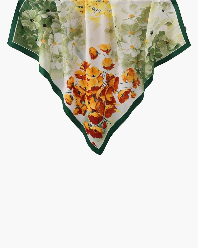 Old Money Impressionist Garden Scarf