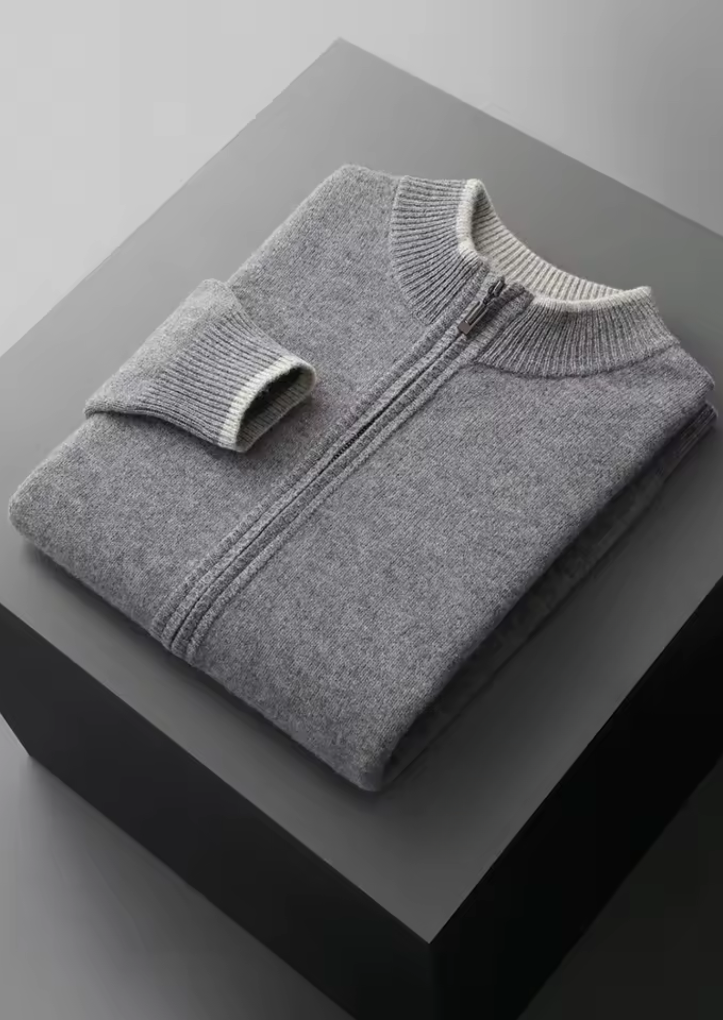 PURE EXTRA-FINE MERINO WOOL TWO TONE SET