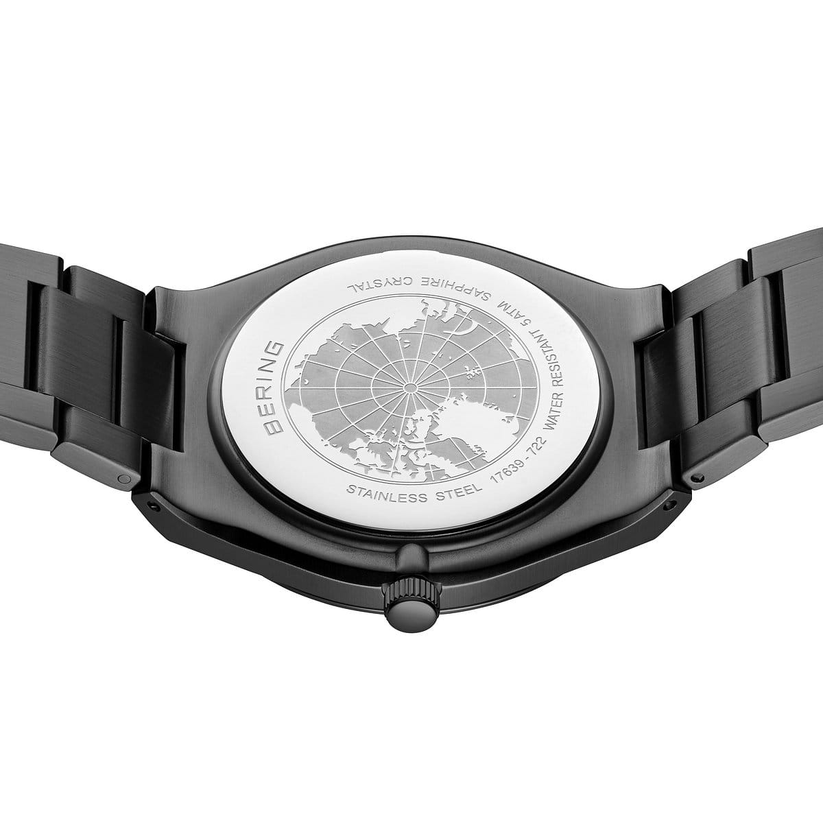 BERING Classic Brushed Black 39mm Black Öldruck Dial Men's Watch 17639-722