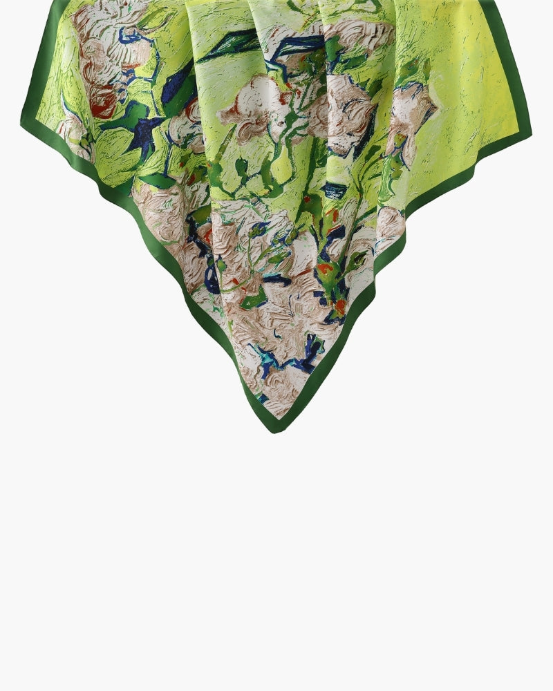 Old Money Impressionist Garden Scarf