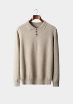 PREMIUM CASHMERE TWO TONE BUTTON POLO