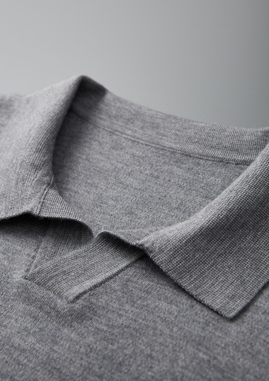 PREMIUM CASHMERE BUTTONLESS SWEATER POLO
