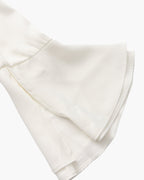 Pearl Button Ruffle Midi Dress