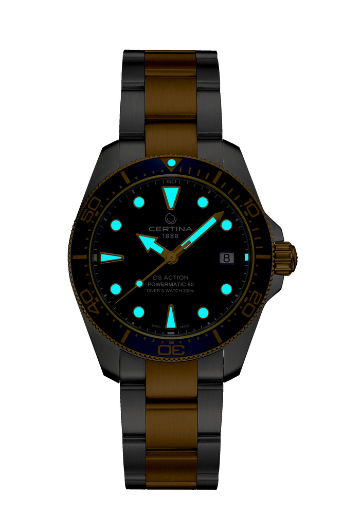 Certina DS Action Diver 38mm Powermatic 80 Blue Dial Men's Watch C0488072204100