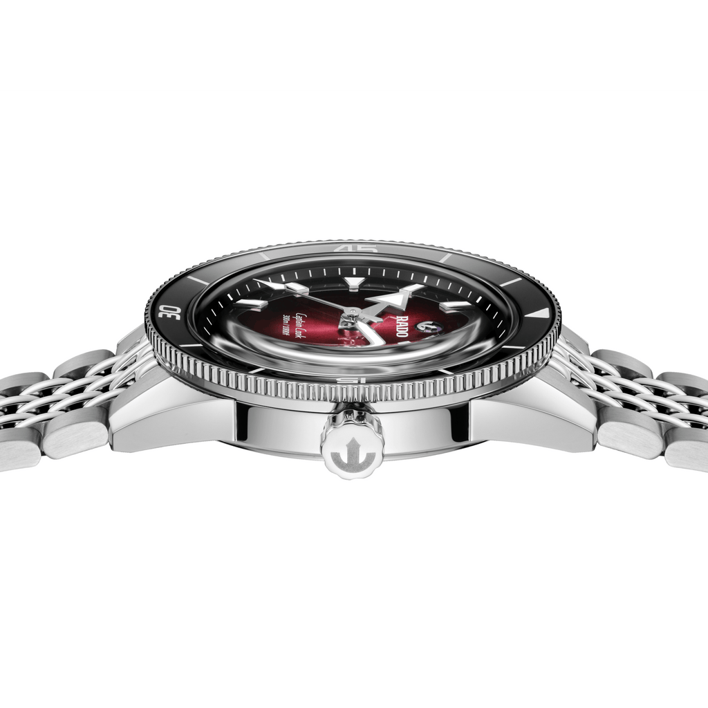 RADO Captain Cook Automatic 39mm Burgundy Dial Men's Watch R32223408