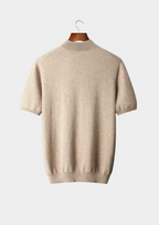 PREMIUM CASHMERE MOCK NECK T-SHIRT