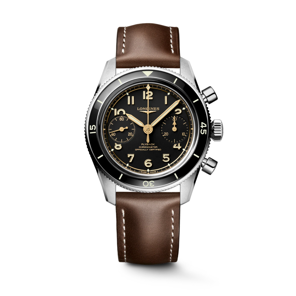 Longines Spirit Pilot Flyback 39.5mm Black Matt Dial Men's Watch L37214532